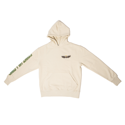 Beige Green "Crosses" Hoodie