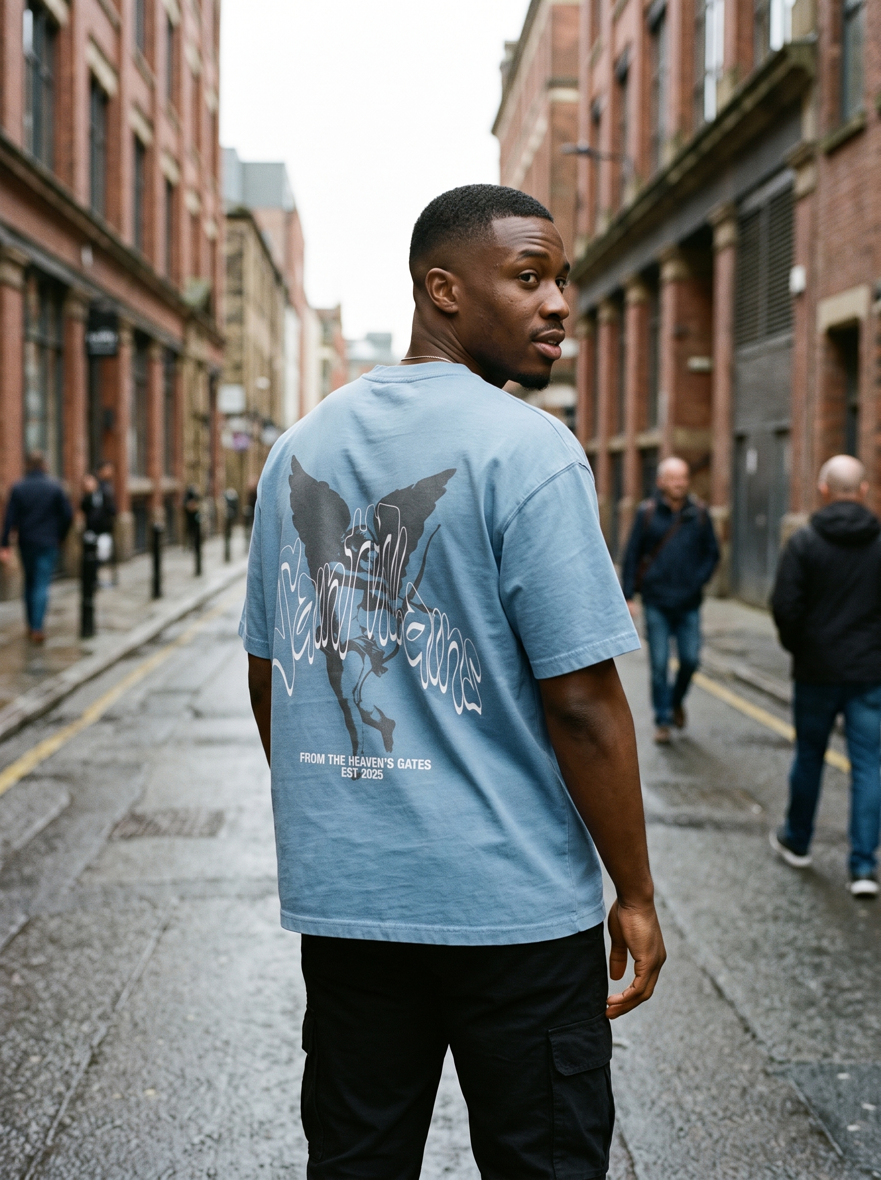 Saint Villains From The Heaven's Gates back graphic tee, street style